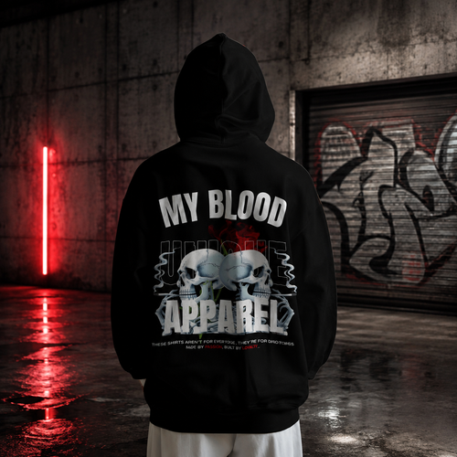 MY BLOOD APPAREL — Oversized Graphic Hoodie